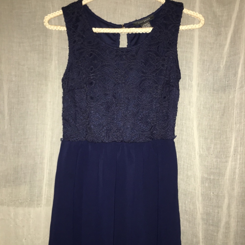 SUZY SHIER Navy Dress